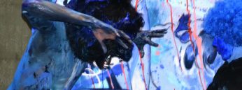 Persee et Andromede – performance on the rock – galerie Tatry Bordeaux par Karl Lakolak 2011 (2)